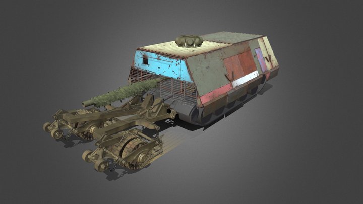 Russian Turtle Tank  - Tsar Mangal 3D Model