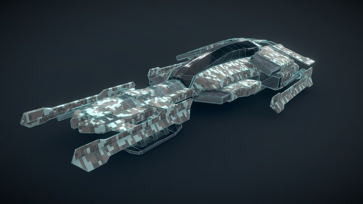 Fighter & enviro 3D Model