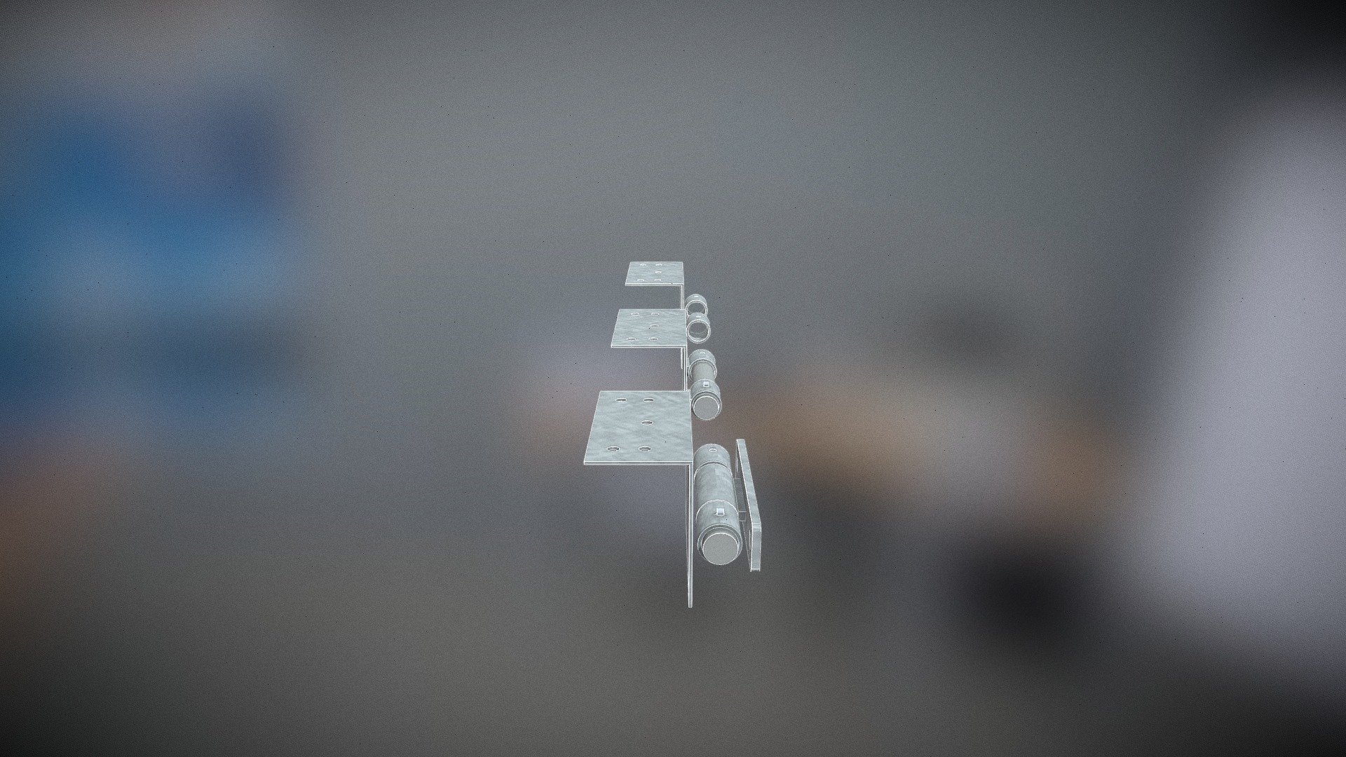 Hengsle, rør, standard for plastbolt — Sketchfab embed 3D viewer