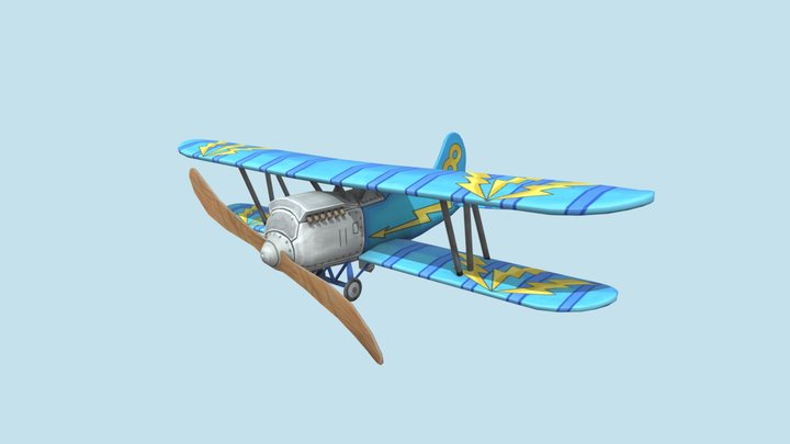 Flying Circus: Stylized Polikarpov I-3 3D Model