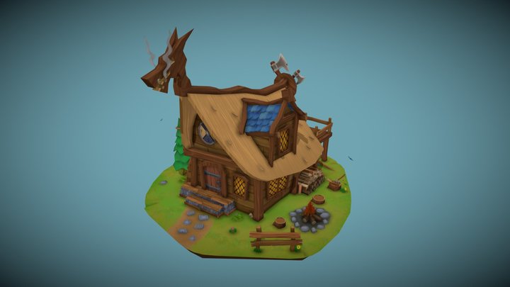 Bjørn's Lumberjack Hut | DAE Villages 3D Model