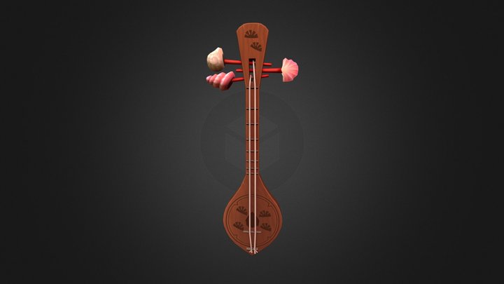 Largo Shamisen Dota2 FanArt 3D Model
