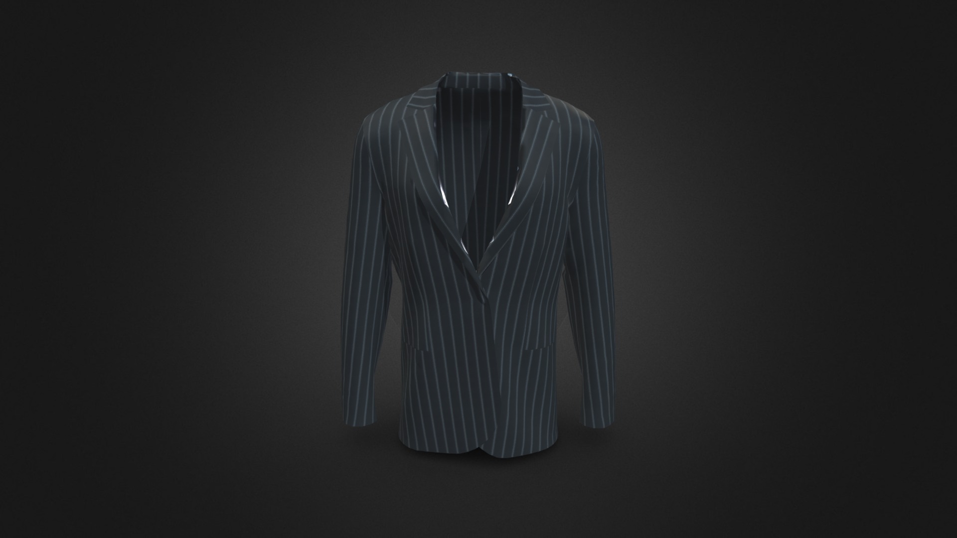 3D model Men’s Basic Jacket - This is a 3D model of the Men's Basic Jacket. The 3D model is about a white and silver cube.