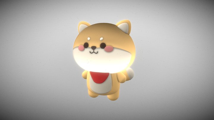 Shiba Dog 3D Model