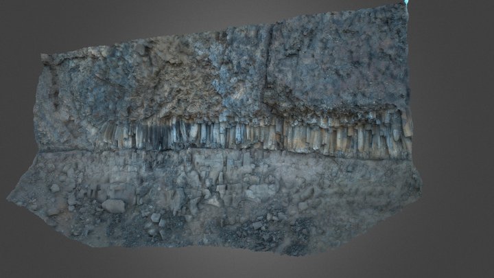 Colonnade, basalt formations at Disko, Greenland 3D Model