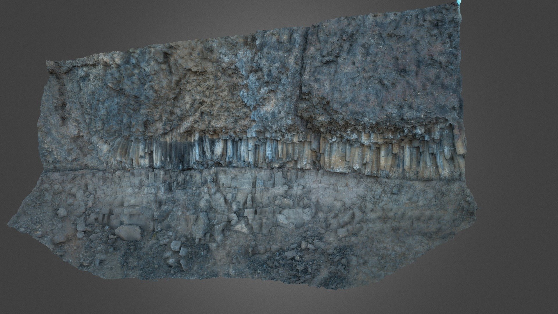 Colonnade, basalt formations at Disko, Greenland