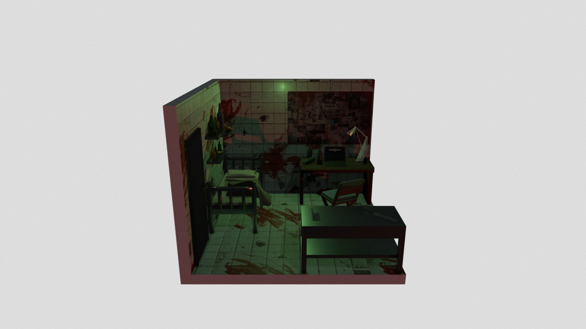 Serial killer's room - 3D model by Janetpriscilla [724878e] - Sketchfab