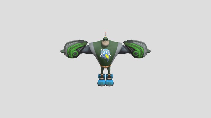 Ratchet & Clank All 4 One - Captain Qwark 3D Model