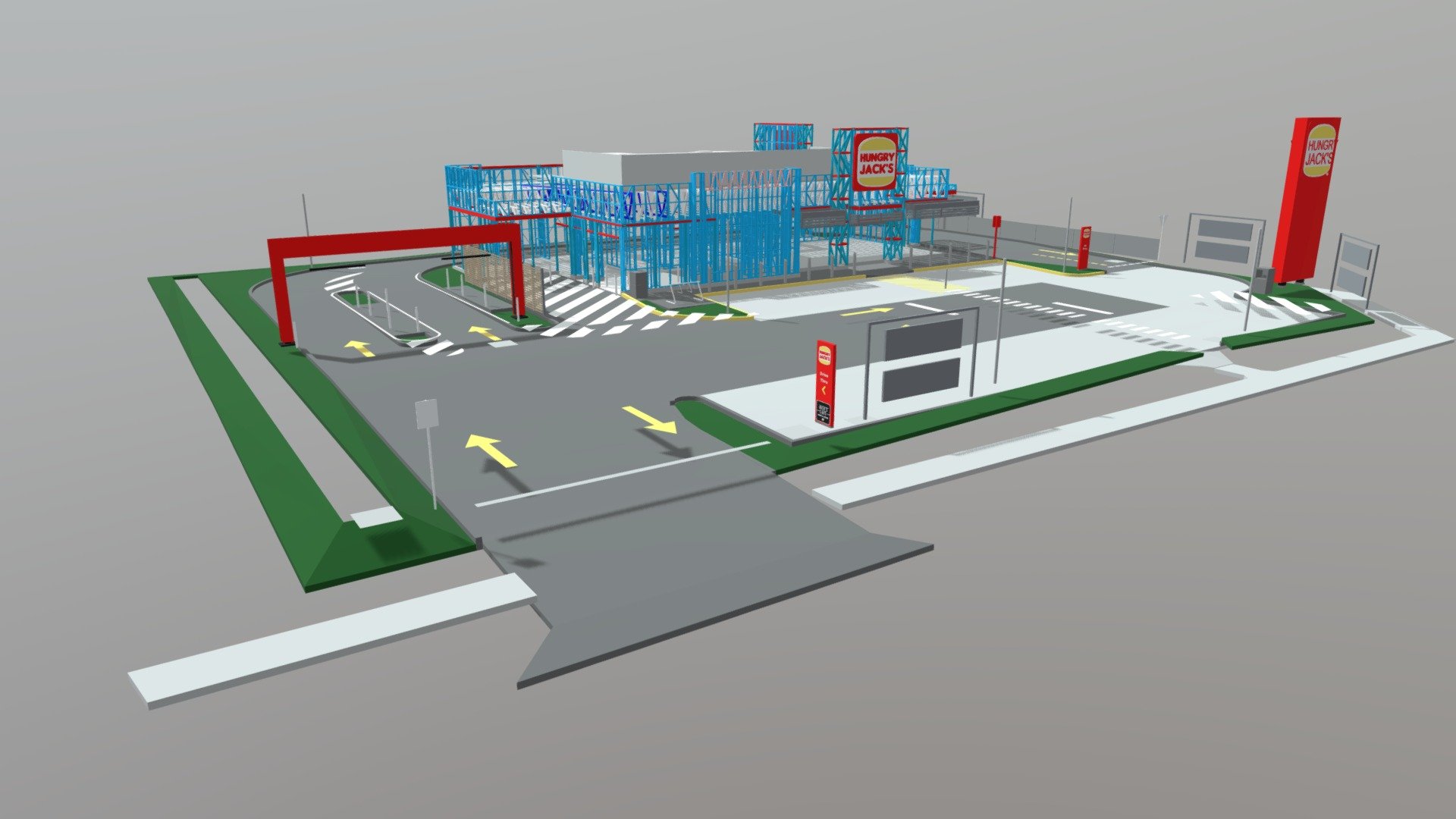 Mulgrave Hungry Jacks 3 Groves Avenue 3D model by GNLframeandtruss