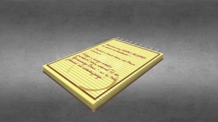 notepad 3D Model