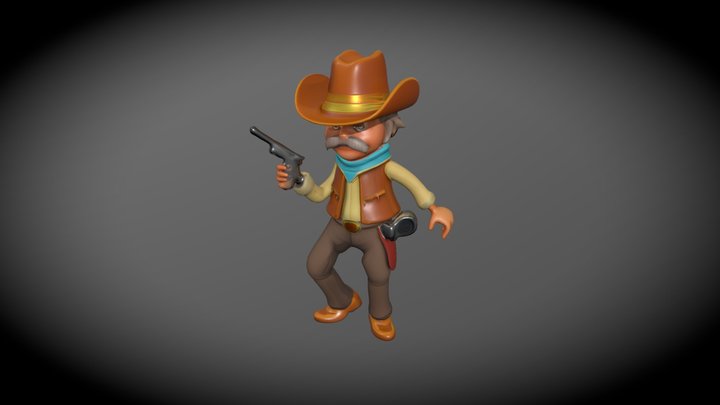 Toy Cowboy 3D Model