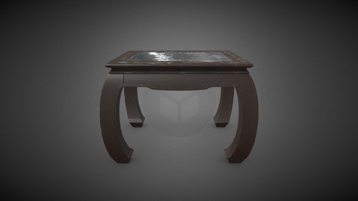 Worn Coffee Table 3D Model