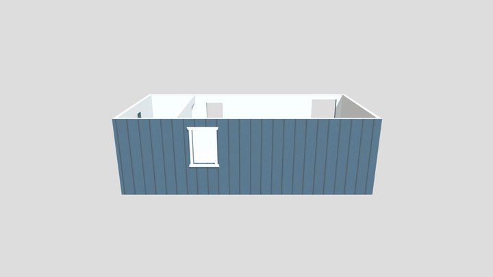 shedTinyhousefloorplan12x24wfurnishings 3D Model