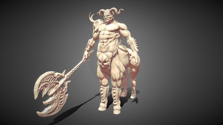 #MythCreature-Sculpt Centaur 3D Model