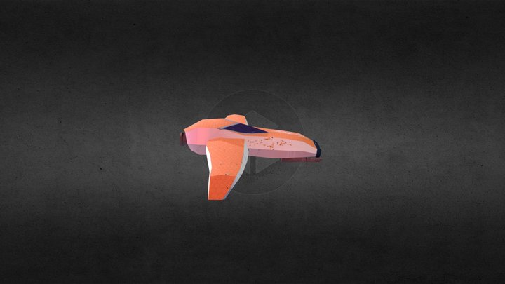 Asteroid spaceship 3D Model