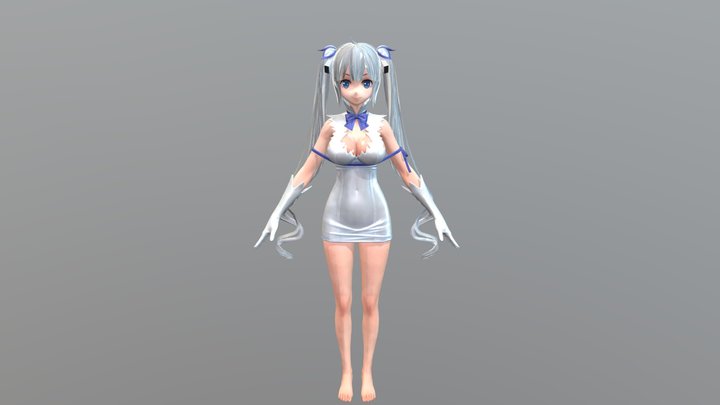 Cute Girl 3D Model