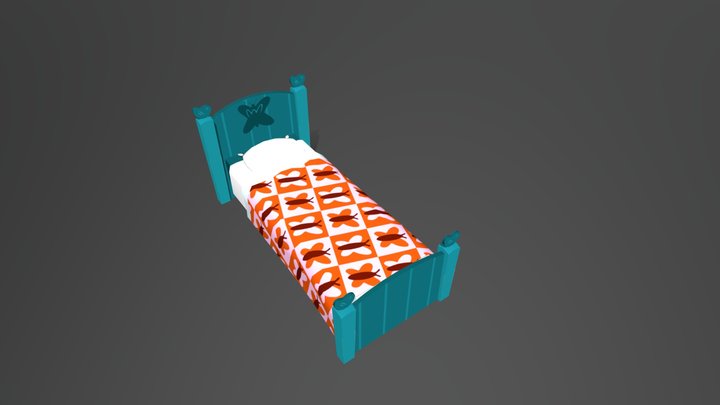 Fluttershy's bed in-game 3D Model