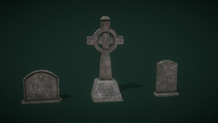 Gravestones 3D Model