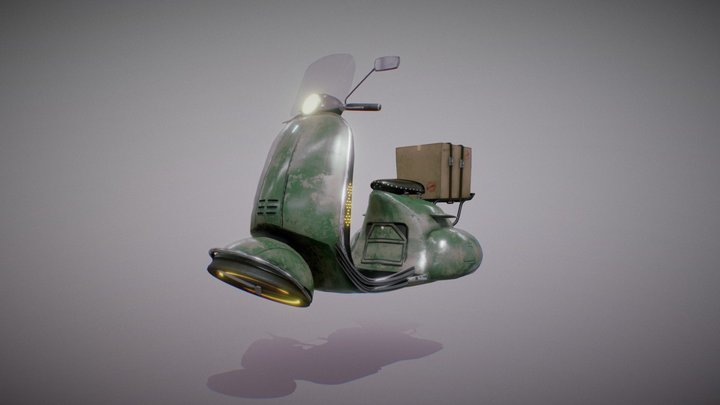 Scifi OldSchool Scooter 3D Model