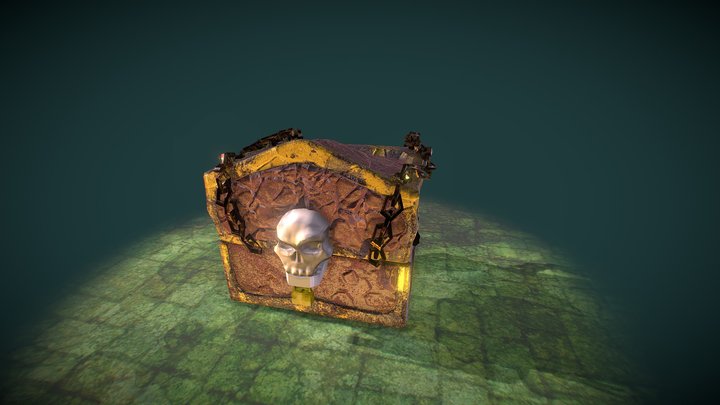 Opening Skull Chest 3D Model