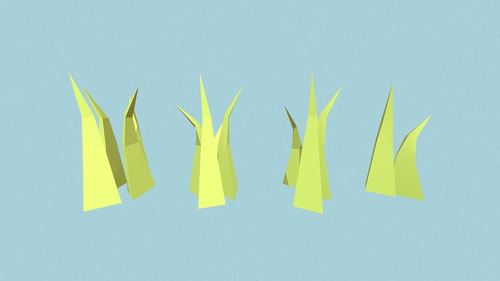Low poly grass 3D Model