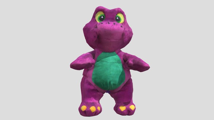Stuffed Purple Dinosaur 3D Model