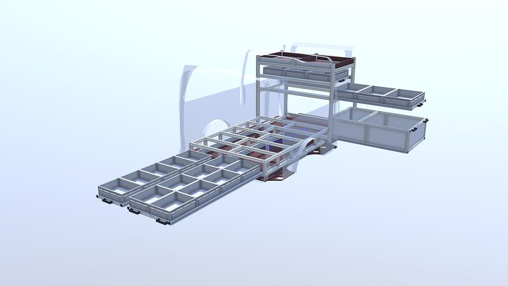 Dvojitá podlaha do aut na míru 3D Model