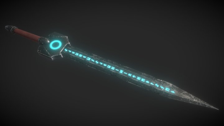 Ancient fantasy sword 3 3D Model