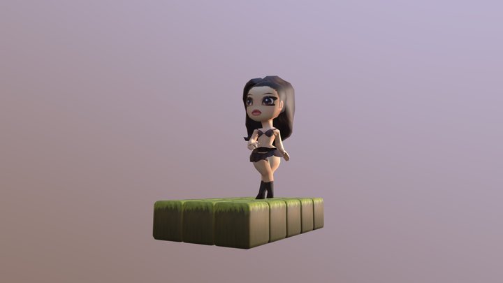 Chibi Female Bitgem3D 3D Model
