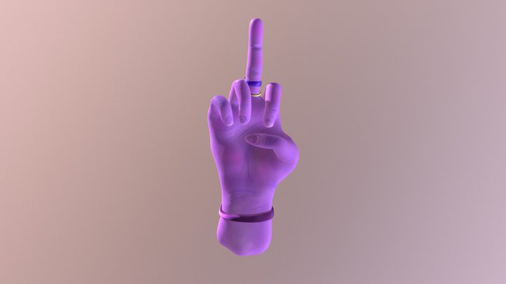 Purple Lantern Hand 3D Model