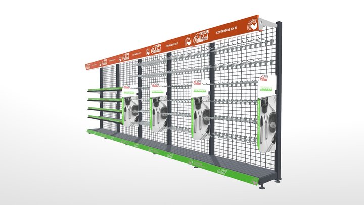 花园工具货架装饰展示 3D Model