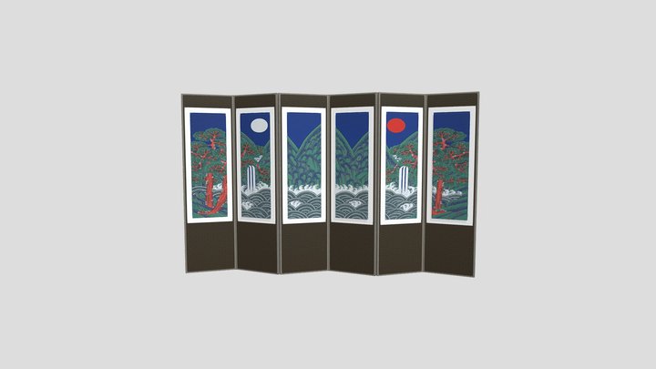 KCDF-병풍(Folding Screen_01) 3D Model