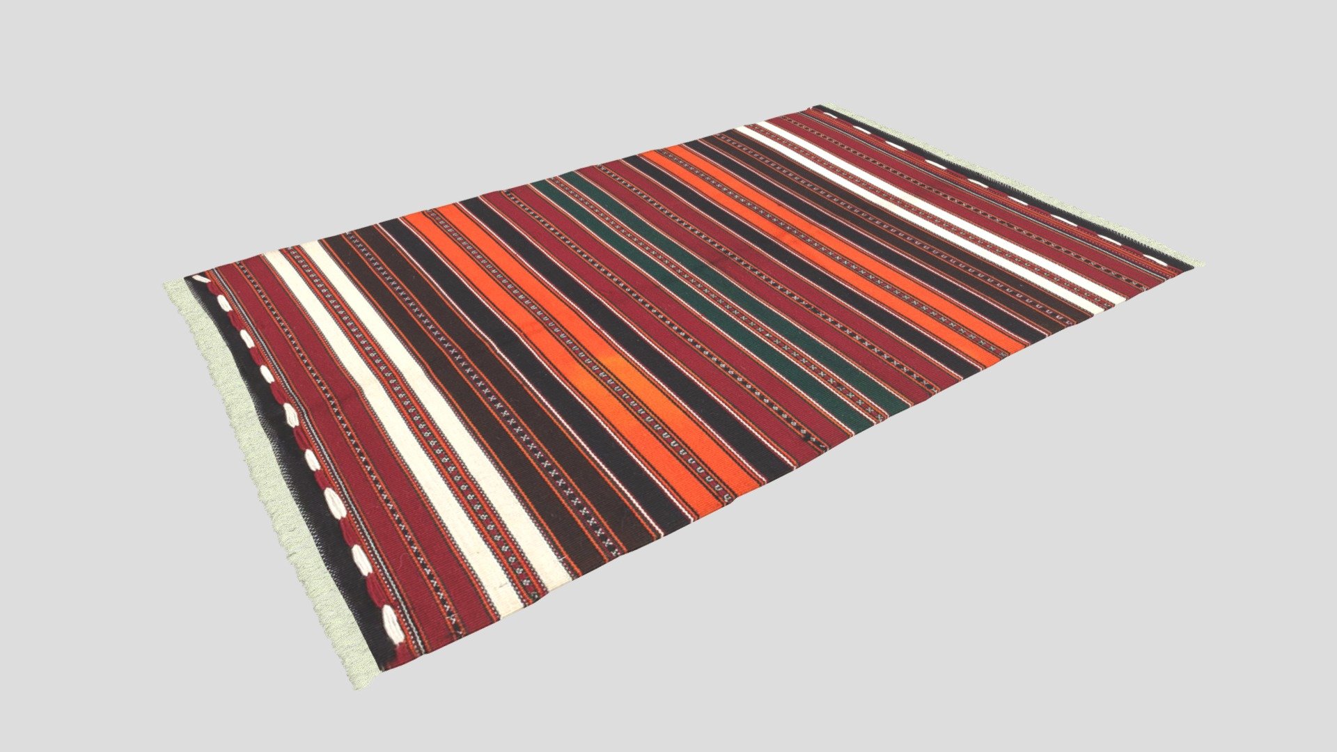 Striped Persian Jajim Kilim