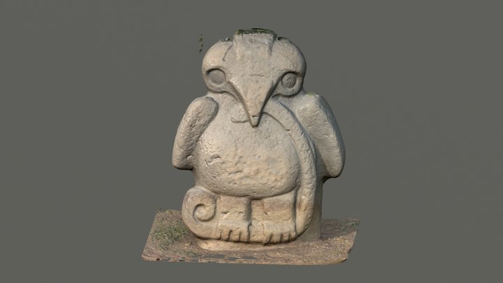 Bird Pre-Colombian statue - San Agustin 3D Model