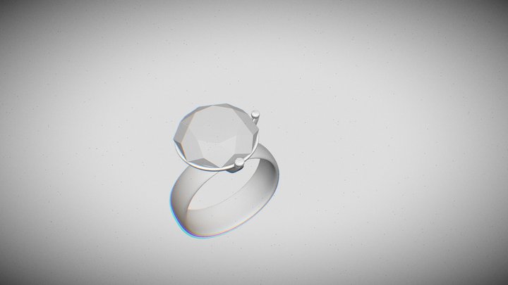 diamond ring no color 3D Model