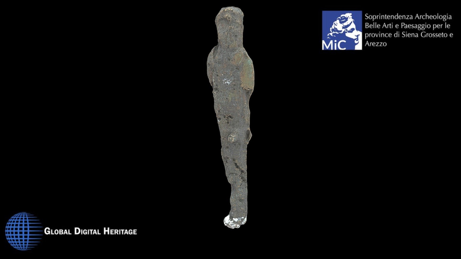 Bronze figurine, Campo Muri, Asciano — Sketchfab embed 3D viewer
