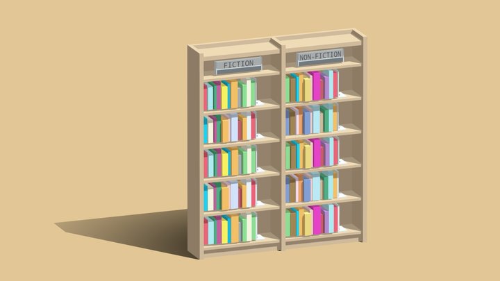 Bookshelf 3D Model