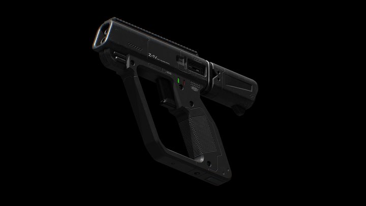 Z-1V High-Voltage Pistol 3D Model