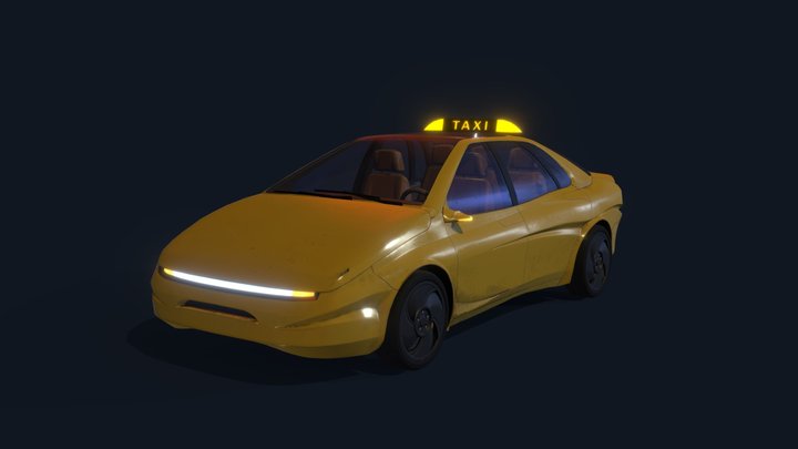 Generic Electric Car 3D Model