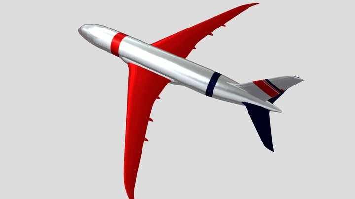 Plane - Commercial Aviation 3D Model