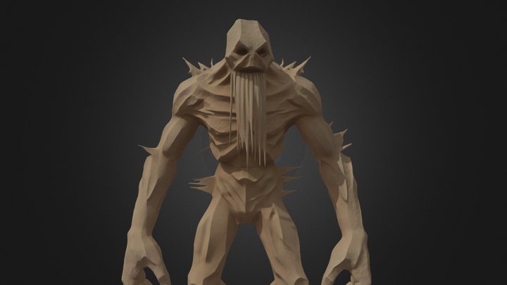 Sandborn Humanoid Golem – Kostenloses 3D-Modell STL