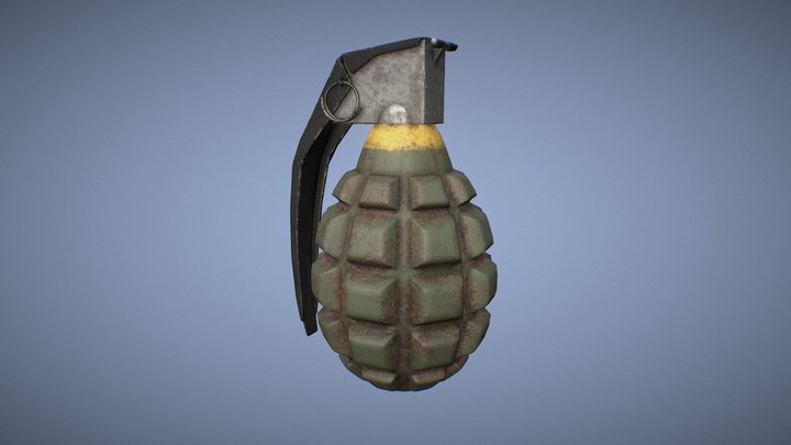 Mk II (pineapple) hand grenade 3D Model
