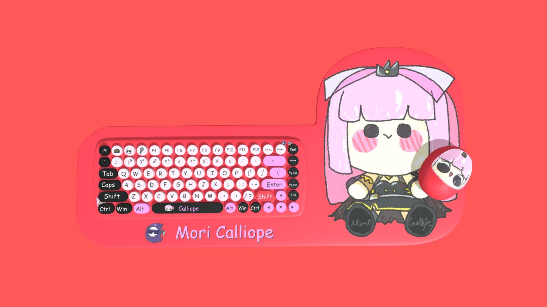 Mori Calliope Keyboard Set Download Free 3D model by BunnyGame