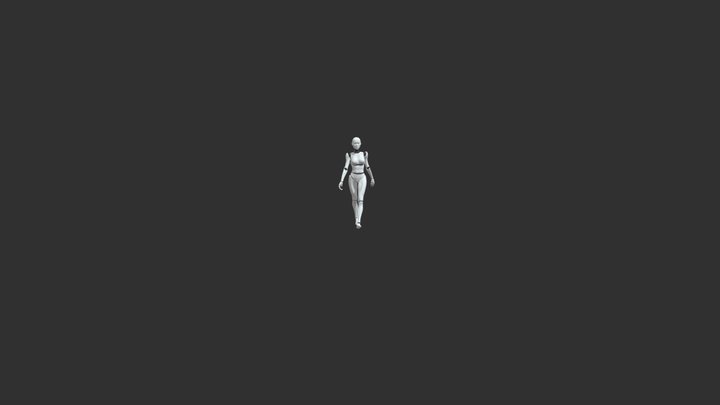 A_womans_gait_is_hurried_v2 3D Model