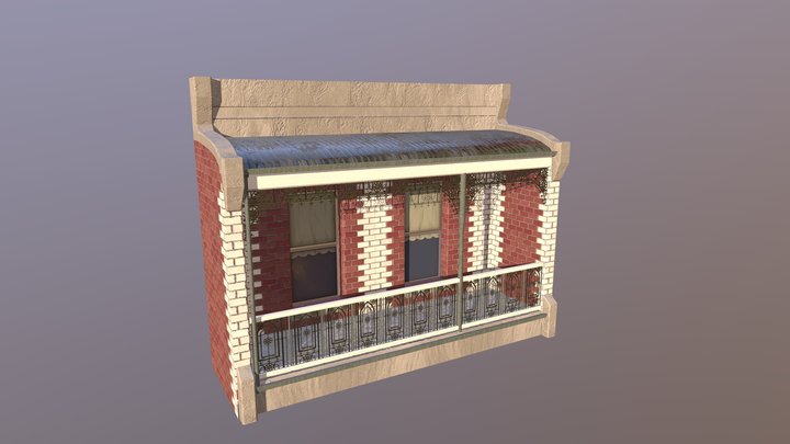 Victorian House Slice 3D Model