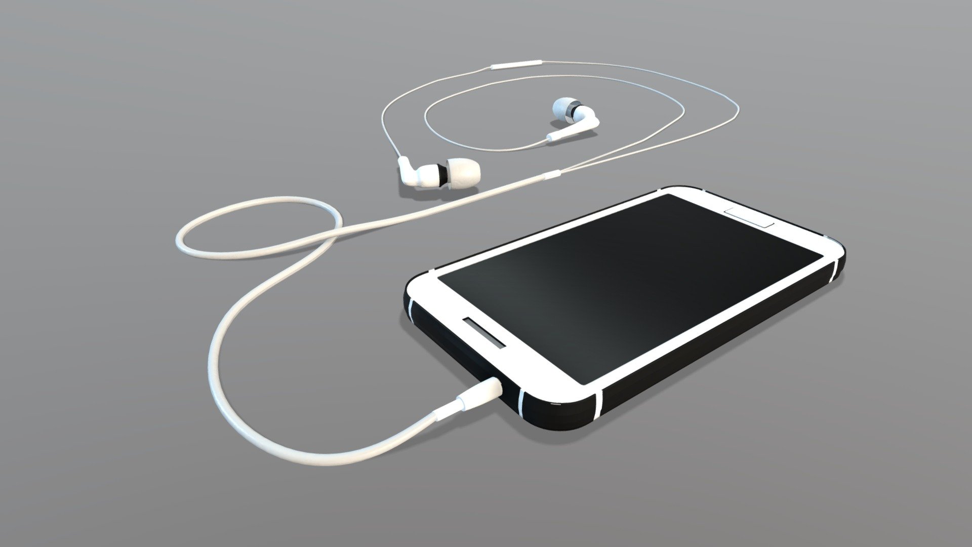 Phone And Headphones Set — Sketchfab embed 3D viewer