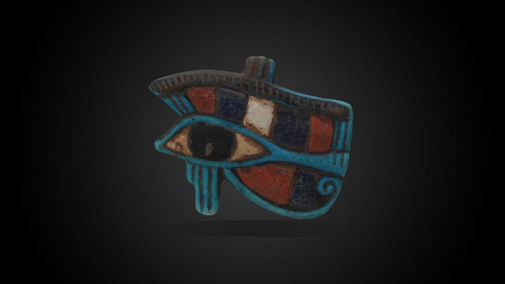 Udjat Eye of Ra, 1297-1185 BCE - with MTL file – Gratis 3D-model STL