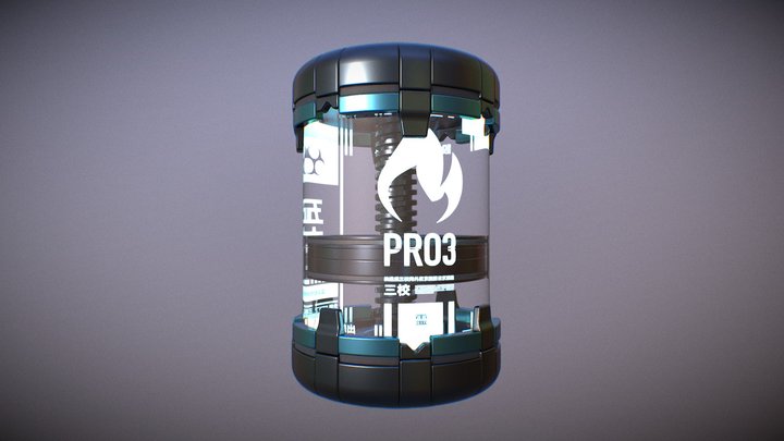 Cylindrical Container 3D Model