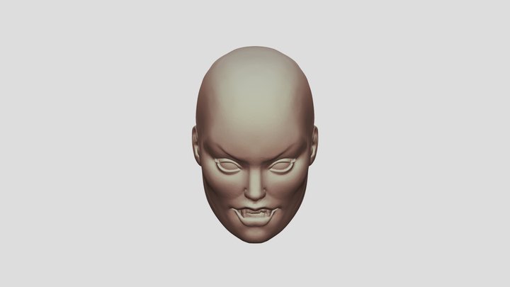 Vampire Doll Face 3D Model