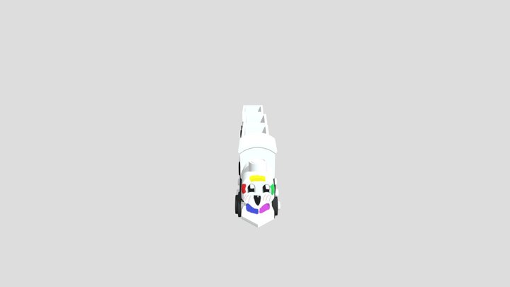 Train Cartoon 3D Model